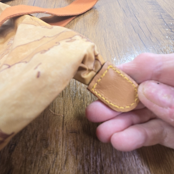 Vtg Alviero Martini Map Print Nylon Tote Overnight Travel Bag Made Italy - Picture 4 of 12